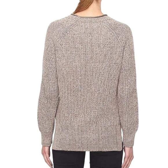 Ellen Tracy Roll Neck Chunky Knit Sweater Size Medium Nordic Rib Stitch Cozy - Picture 3 of 14